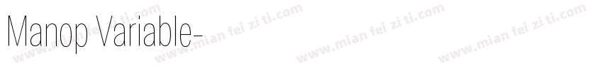 Manop Variable字体转换